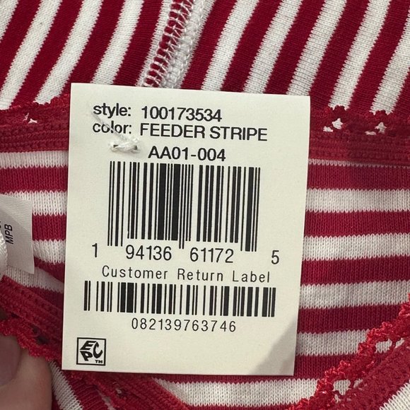 Charter Club Intimates Women's Size XL Panty Brief Hi Cut Striped Red White New - Picture 5 of 13